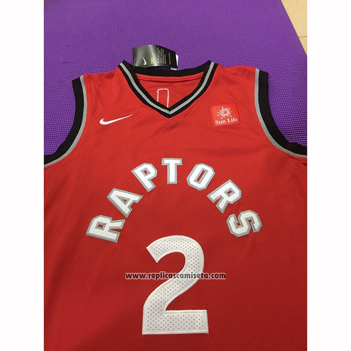 Camiseta Toronto Raptors Kawhi Leonard #2 Icon 2018 Rojo